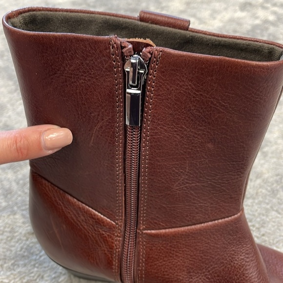 New Munro Tyler Western Ankle Boots Bootie Dark Rust Brown Sz 7.5 Narrow - Picture 8 of 14